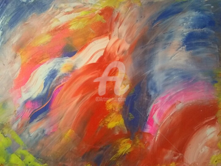 Painting titled "abstract painting" by Lodya, Original Artwork, Oil