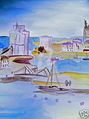 Painting titled "LA ROCHELLE" by Lodya, Original Artwork, Oil