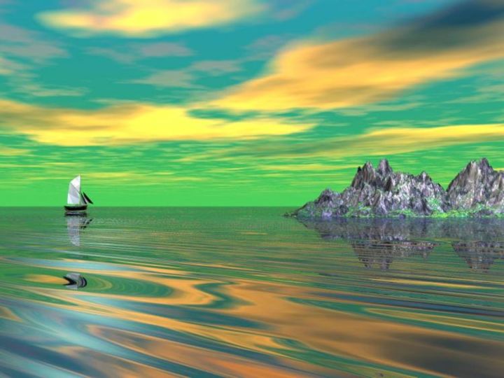 Digital Arts titled "Clear Sailing" by Kelly Christiansen, Original Artwork