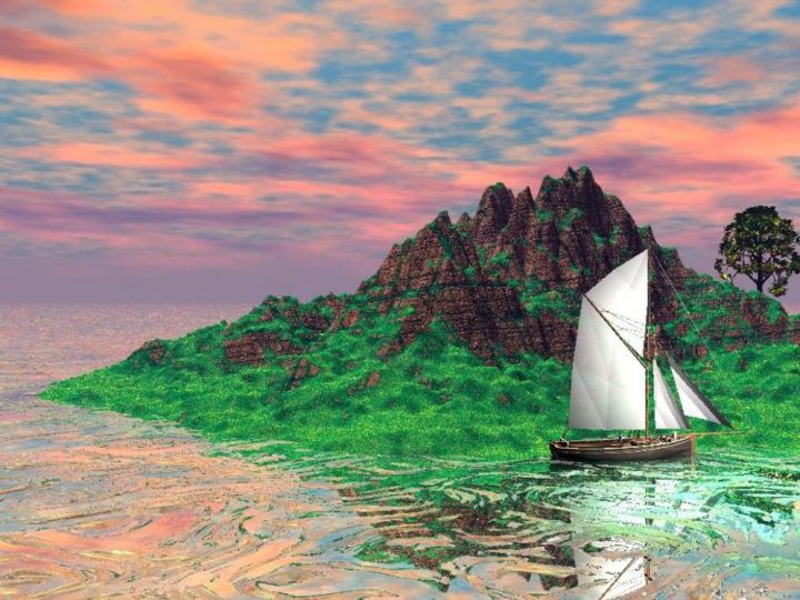 Digital Arts titled "Clear Sailing" by Kelly Christiansen, Original Artwork