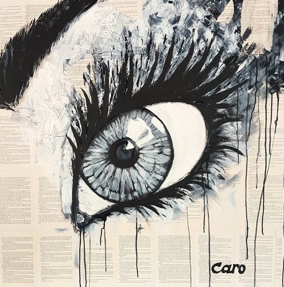 Malerei mit dem Titel "Eyecatcher  - 1.00…" von Caroline Van Seeters, Original-Kunstwerk, Acryl
