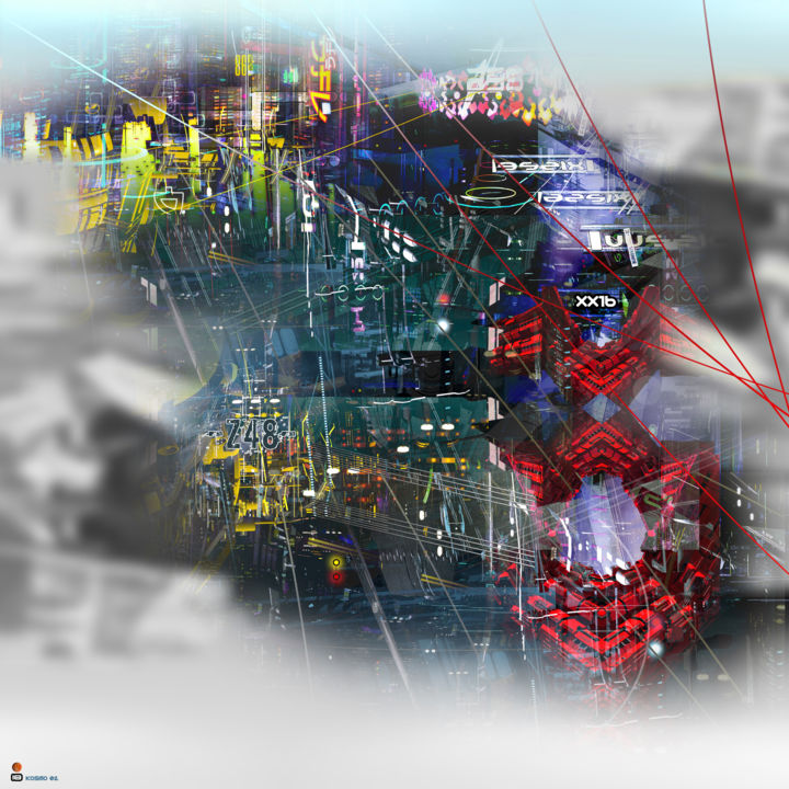 Artes digitais intitulada "kosmo-02.jpg" por Christophe Martel (zenn), Obras de arte originais, Modelagem 3D