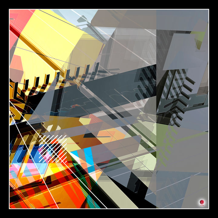 Digitale Kunst getiteld "Abstrapolis D04" door Christophe Martel (zenn), Origineel Kunstwerk, 2D Digital Work