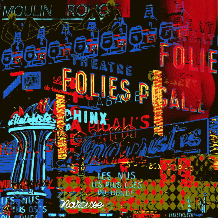 Digital Arts με τίτλο "Folies Pigalle" από Christophe Szkudlarek, Αυθεντικά έργα τέχνης, 2D ψηφιακή εργασία