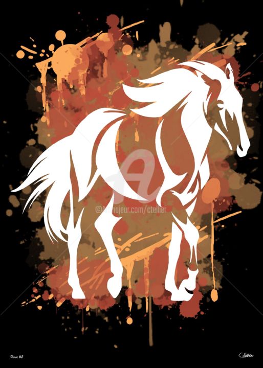 Artcraft titled "Horse 2" by Christophe Tellier, Original Artwork