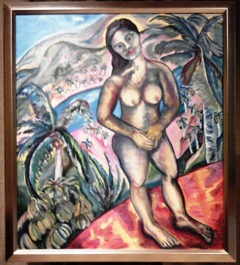 Painting titled "Кубинка (Cuban)" by Cubaon, Original Artwork, Oil