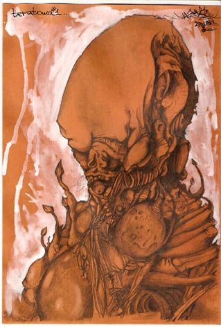 Drawing titled "final teratoma" by Cubehead, Original Artwork, Other