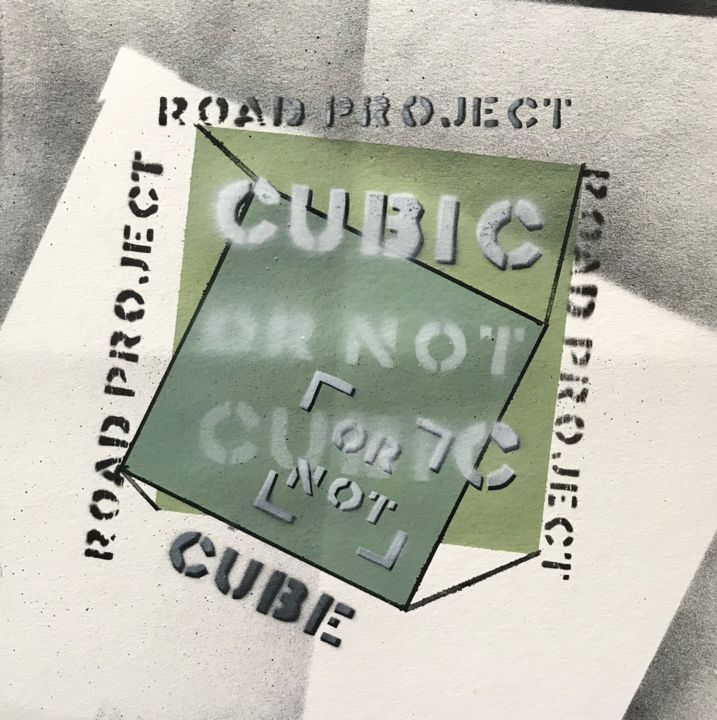 Pittura intitolato "Road Project - Vari…" da Cubic Or Not Cubic, Opera d'arte originale, Stampino