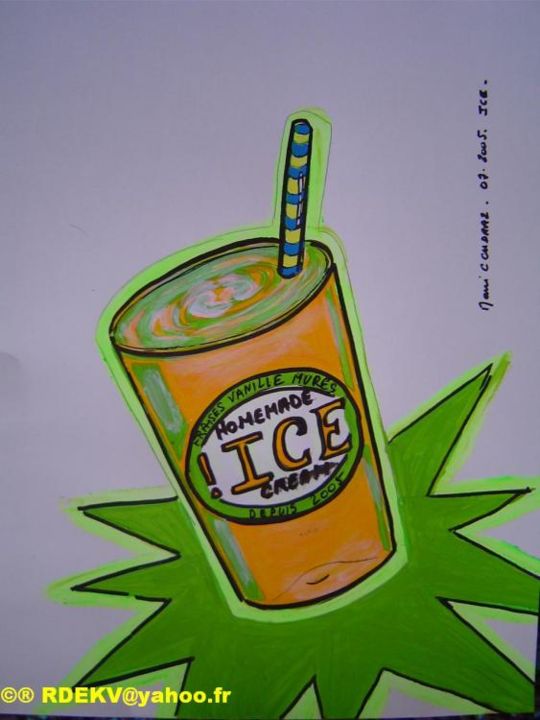 绘画 标题为“07-2005 - ICE” 由Marie C. Cudraz, 原创艺术品, 油