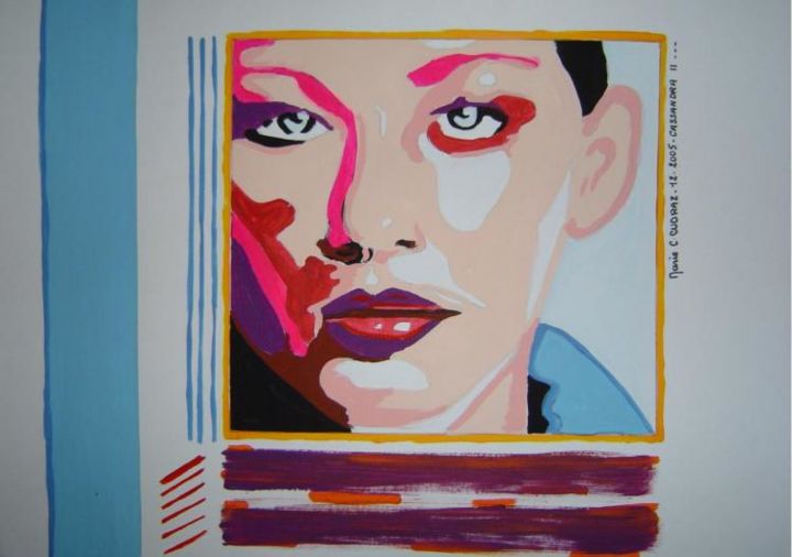 Картина под названием "12-2005 - CASSANDRA…" - Marie C. Cudraz, Подлинное произведение искусства, Масло