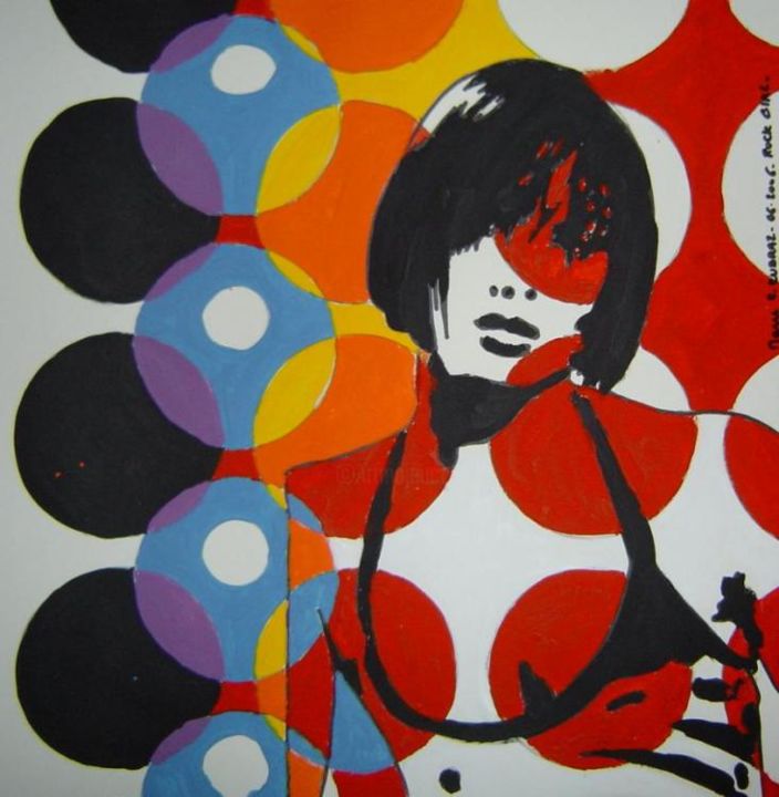 绘画 标题为“06-2006 - ROCK GIRL…” 由Marie C. Cudraz, 原创艺术品