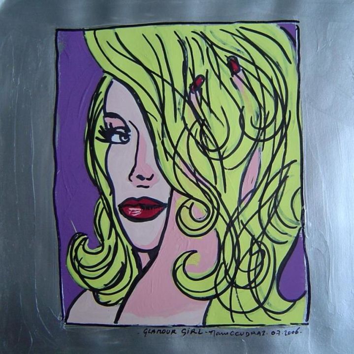 Painting titled "07-2006 - GLAMOUR G…" by Marie C. Cudraz, Original Artwork, Other