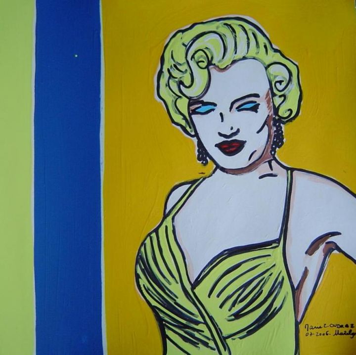 Painting titled "07-2006 - MARILYN-…" by Marie C. Cudraz, Original Artwork, Other
