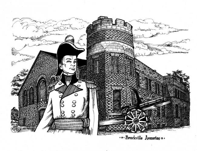 Dibujo titulada "Armories Brockville" por Cullen, Obra de arte original, Otro