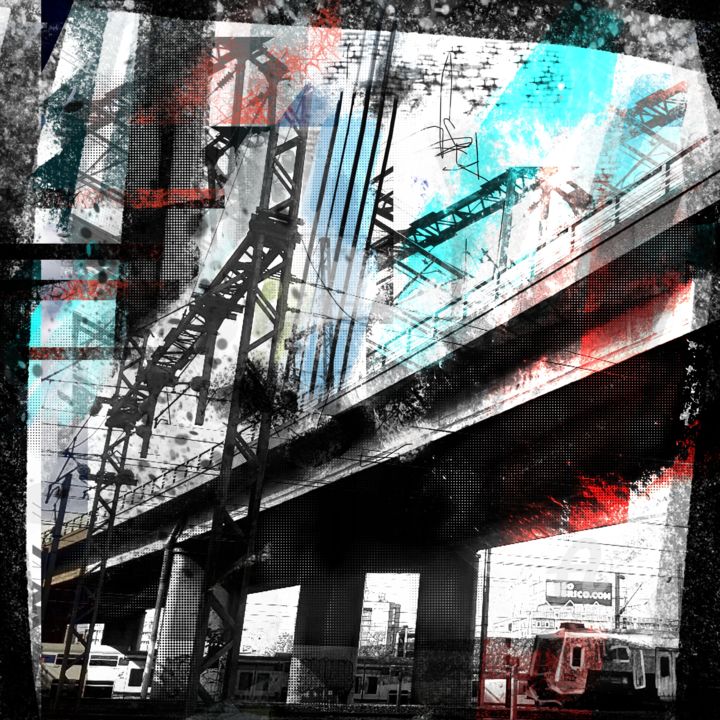 Arte digital titulada "Pont" por Facundo Varas, Obra de arte original, Pintura Digital