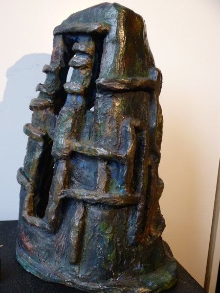 Скульптура под названием "Terre cuite, patiné…" - Berry, Подлинное произведение искусства, Терракота