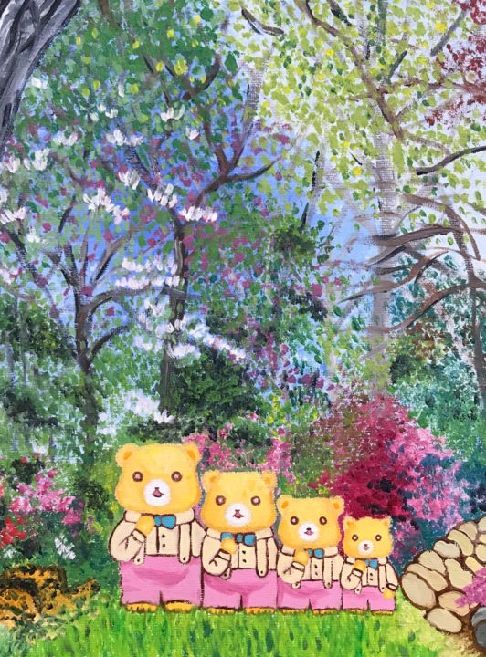 绘画 标题为“At Leura Garden Fes…” 由Chippy Chow Mein, 原创艺术品, 油