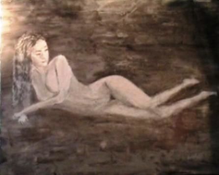 Pintura titulada "la jeune fille allo…" por Patricia Bischoff, Obra de arte original