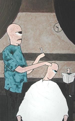 Peinture intitulée "Penchez la tête" par Julien Sampson, Œuvre d'art originale