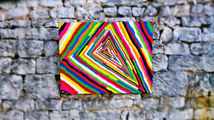 Peinture intitulée "perspective" par Cyl Van Oycke, Œuvre d'art originale, Acrylique