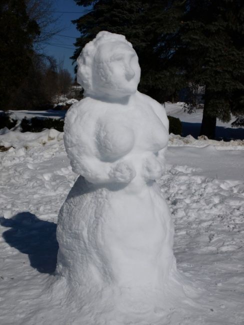 Image result for snow woman sculpture