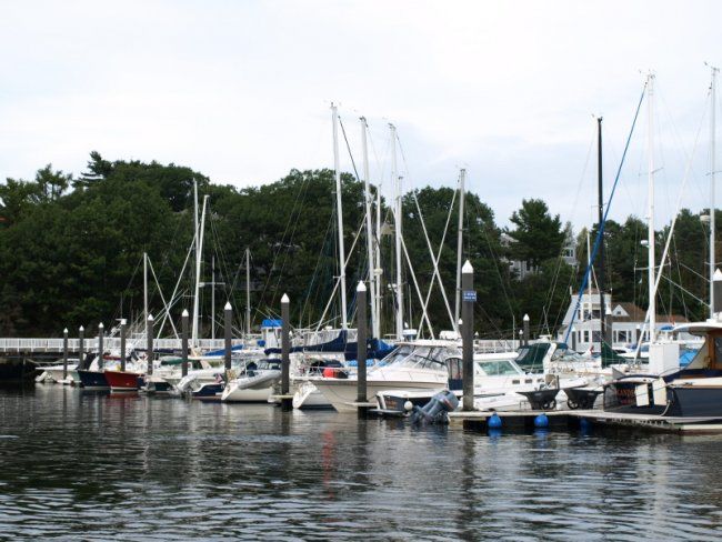 Photography titled "Sail Boats Docked" by Cynthia Brown Yackenchick, Original Artwork