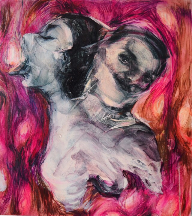 Картина под названием "Jump into currents" - Cynthia Gregorova, Подлинное произведение искусства, Акварель