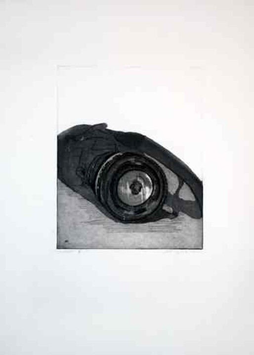Obrazy i ryciny zatytułowany „Camera” autorstwa Cyprian Hołownia, Oryginalna praca, Akwaforta