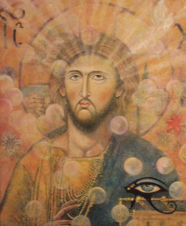 Malarstwo zatytułowany „Radiance Christi” autorstwa Hubert Cyr-Antoine, Oryginalna praca, Olej