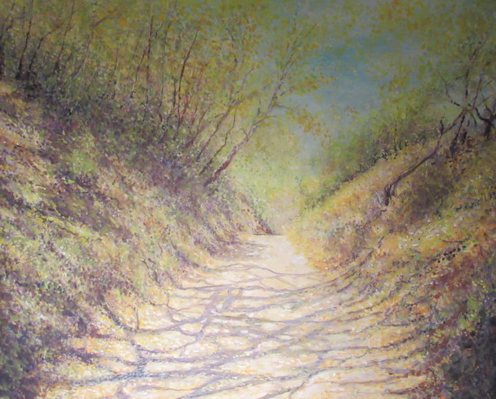 Peinture intitulée "Waiting for Sandra" par Hubert Cyr-Antoine, Œuvre d'art originale, Huile