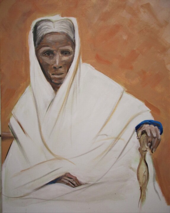 Painting titled "Harriet Tubman" by Cyril Harris, Original Artwork, Acrylic