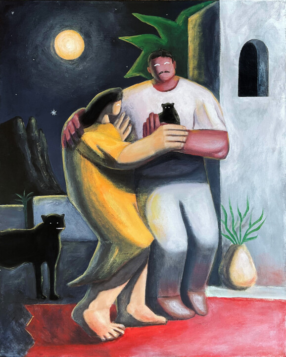 Peinture intitulée "Santiags" par Cyril Afonso, Œuvre d'art originale, Acrylique
