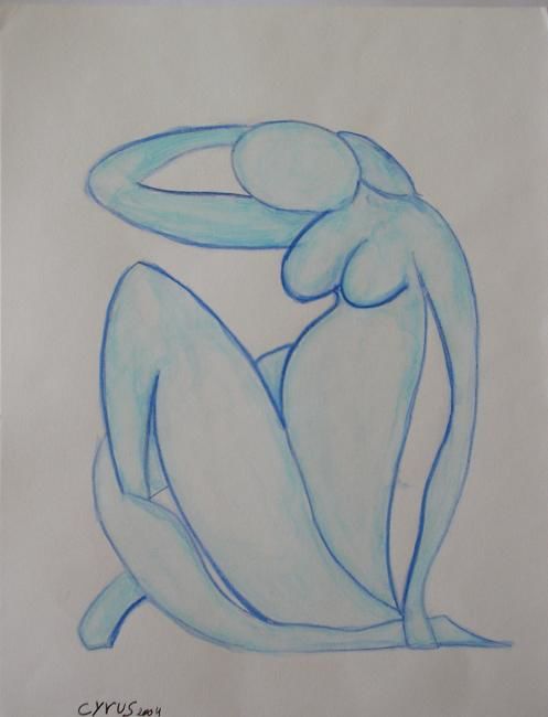 Femme enceinte à la manière de Matisse Peinture par Cyrus | Artmajeur