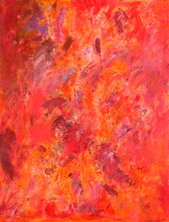 Painting titled "La femme de feu, 20…" by Cythara-Martine Gercault, Original Artwork, Acrylic