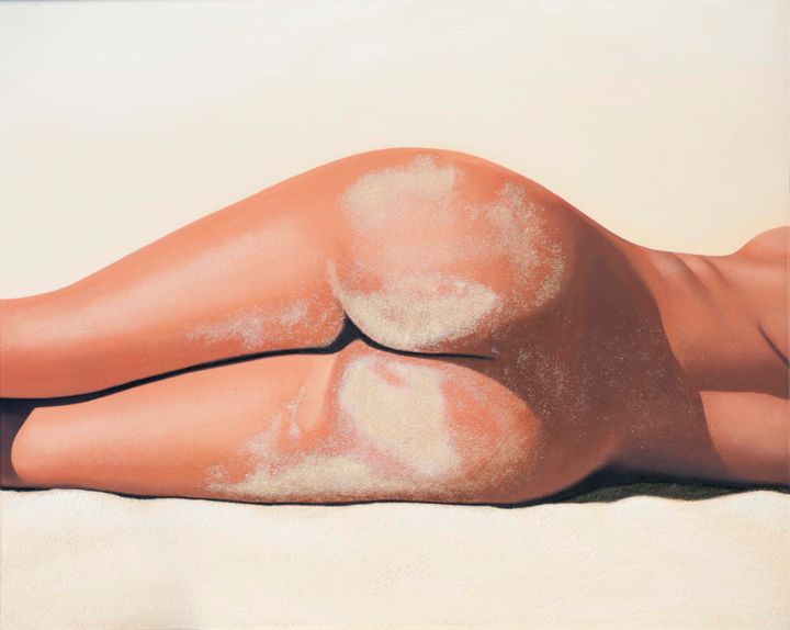 Peinture intitulée "sand-sex-and-sun" par Czart, Œuvre d'art originale, Acrylique