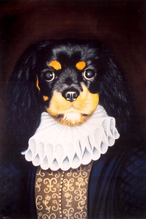 Painting titled "King Charles 2" by Czart, Original Artwork, Acrylic