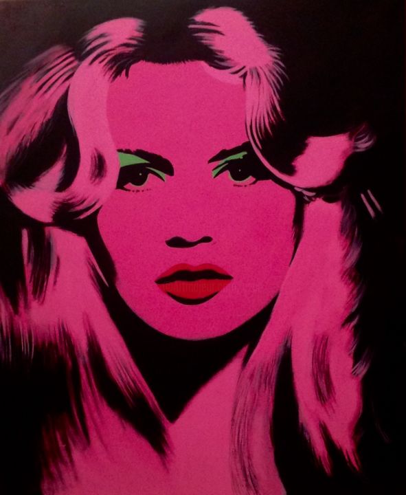 Peinture intitulée "Brigitte Bardot" par Czart, Œuvre d'art originale, Acrylique