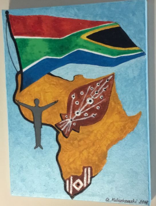 Картина под названием "“South Africa”" - Czeslaw Kuliczkowski, Подлинное произведение искусства, Акрил