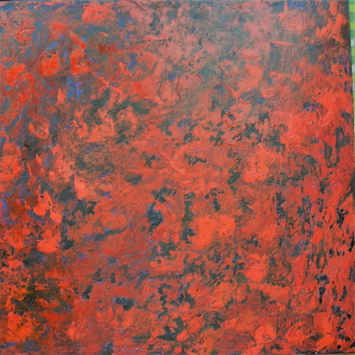 Painting titled "red 2017.jpg" by Czesław Chrószcz, Original Artwork, Oil