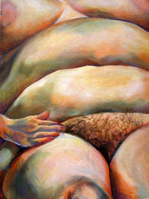 Painting titled "Overweight Body Lan…" by Christina Zuloaga, Original Artwork