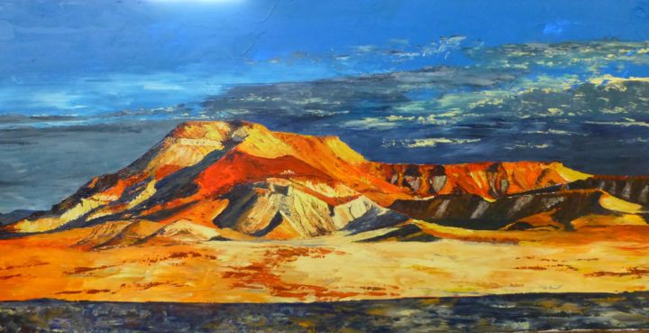 Painting titled "Paysage d'Australie" by Daniele Baille Barrelle, Original Artwork, Oil