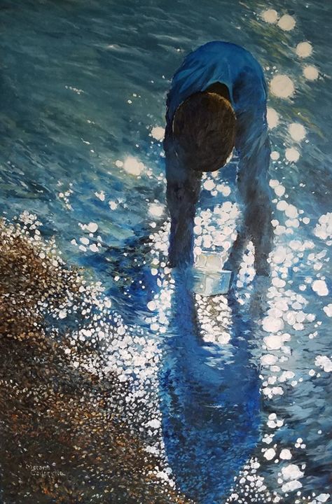 Pintura titulada "Liquid Light" por Merana Cadorette, Obra de arte original, Acrílico