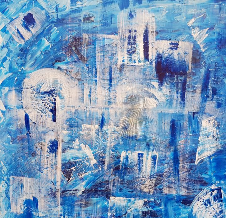 Peinture intitulée "La city" par Dorothée Dhaussy, Œuvre d'art originale, Acrylique Monté sur Châssis