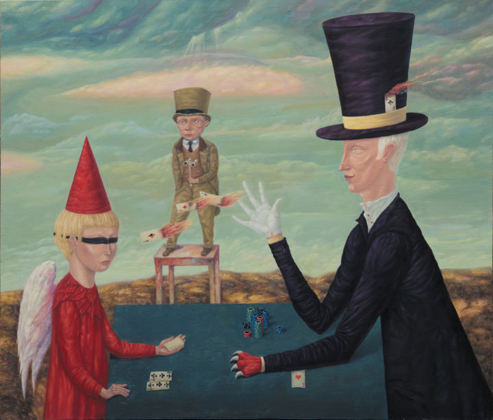 Painting titled "Wicked games" by Dmitrii Ryzhikov, Original Art, Oil