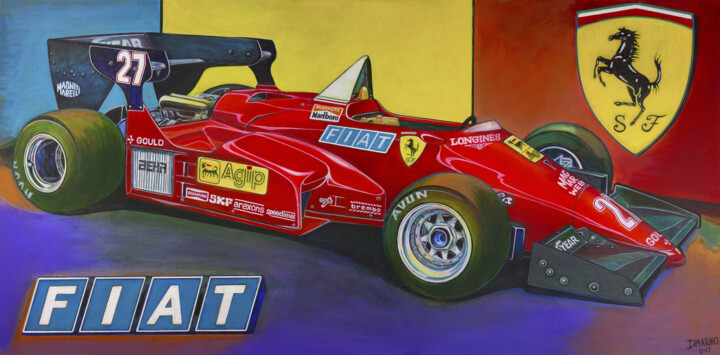 "FERRARI F1 CAR 1984" başlıklı Tablo D-Marko-O tarafından, Orijinal sanat, Akrilik