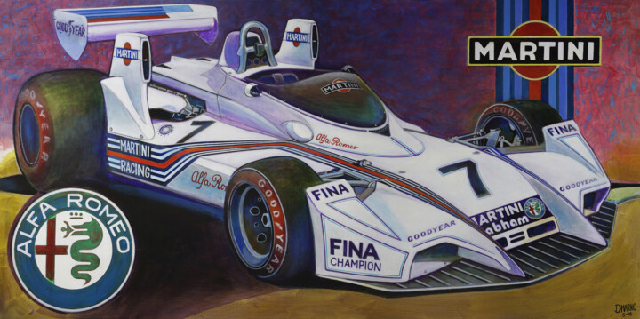 Painting titled "ALFA ROMEO Brabham…" by D-Marko-O, Original Artwork, Acrylic