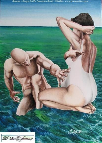 Painting titled "genesis" by Domenico Giusti, Original Art,