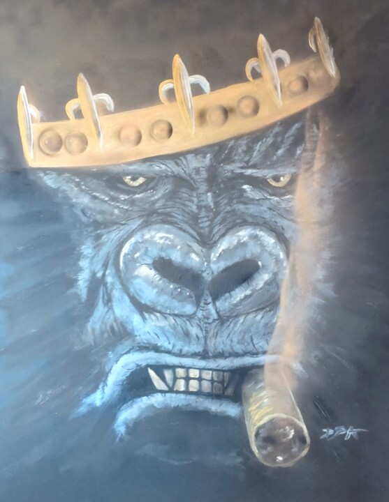 Ζωγραφική με τίτλο "King Kong" από D.S.A.Rt, Αυθεντικά έργα τέχνης, Ακρυλικό