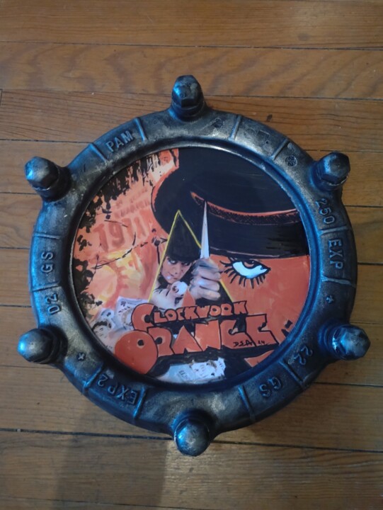 Painting titled "Clockwork Orange" by D.S.A.Rt, Original Artwork, Acrylic Mounted on Metal