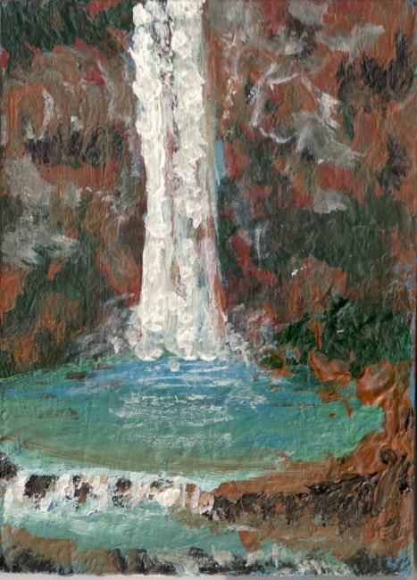 Malerei mit dem Titel "Arizona Waterfalls" von David Chupp, Original-Kunstwerk